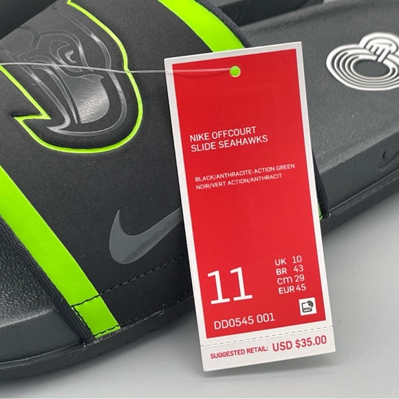 Seattle Seahawks Nike Offcourt Slide Sandals DD0545-001 Mens 8, 10, & 11 NEW - Picture 12 of 13